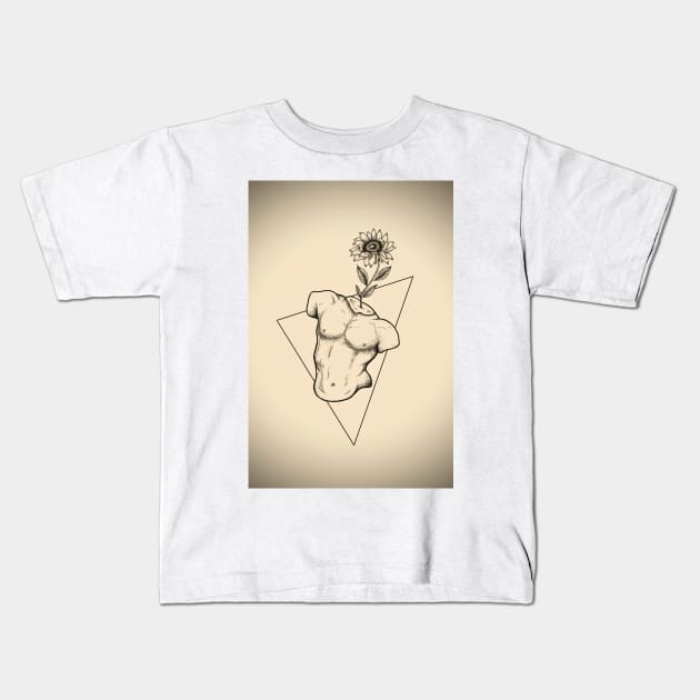 Greek Sculpture Design Kids T-Shirt by AchillesHelios